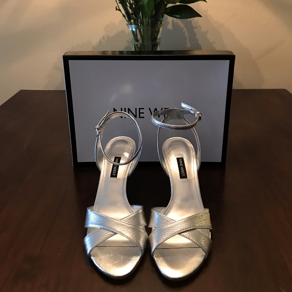 NW Silver Ankle Strap Sandal